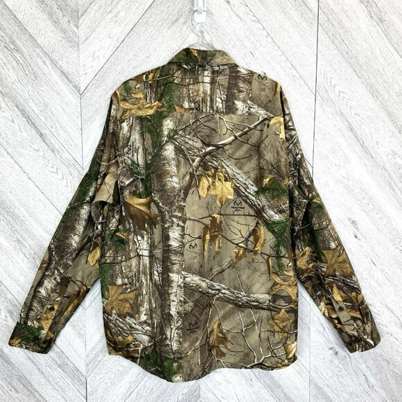 Under Armour Chesapeake Camo Long Sleeve Shirt Mossy Oak Mens Size Large - Picture 5 of 6